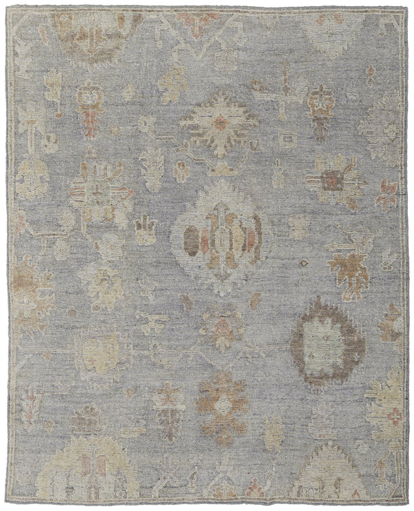 Feizy Rugs Grafton Hand-knotted Wool Rug - Luxurious Floral Design With Rich Afghan Heritage For Any Space Blue,Gray,Yellow Wool Gft69fmfblugrye50