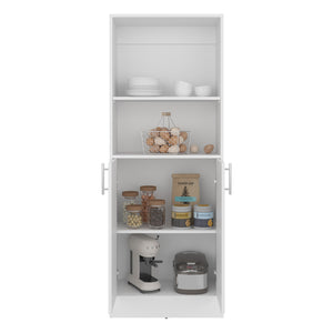 English Elm Flovilla Tall Storage Cabinet with Open Shelves and Closed Compartment for Home Office B097P474300
