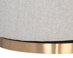 Sunpan Hazel Swivel Lounge Chair - Stylish Barrel Back Design, Perfect for Living Rooms and Offices Dark Bronze / Gold Sky