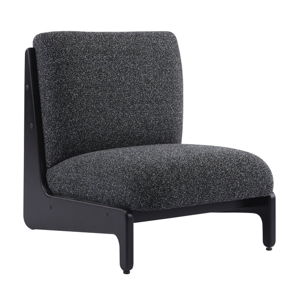 English Elm Scott Living Moda Set of 2 Accent Chairs White Cushion Matte Black Wood Frame Black N767P356660S