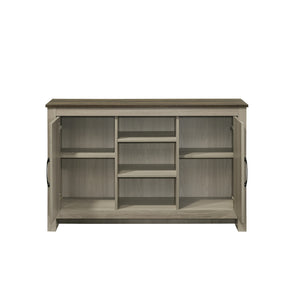English Elm Gray Oak Finish Cabinet With Shelves & Doors - Stylish Storage Solution For Home & Office Spaces B016P408728