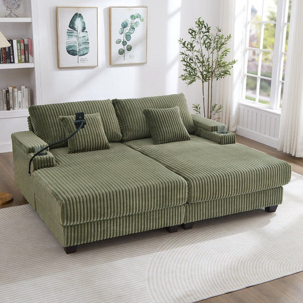 English Elm Swivel Barrel Accent Chair Chenille Tufted Round Club Seat for Living Room Lounge Green N719S002270F
