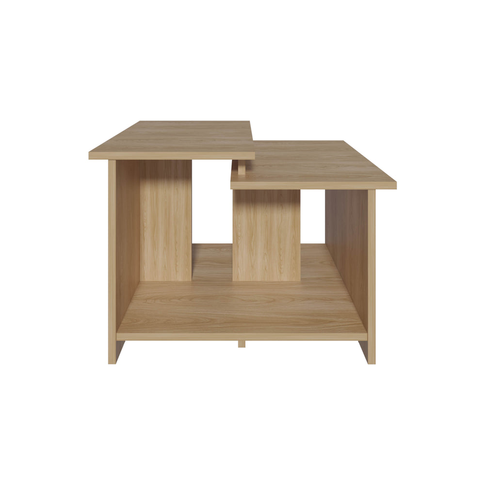 English Elm Coffee Coffee Table 16.6" H Compact Engineered Wood Accent Table for Living Rooms, Modern Minimalist Style Durable Finish Natural Wood 29.53 L x 22.05 W x 3.54 H B097P296821