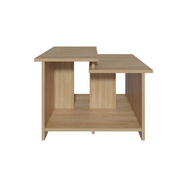 English Elm Coffee Coffee Table 16.6" H Compact Engineered Wood Accent Table for Living Rooms, Modern Minimalist Style Durable Finish Natural Wood 29.53 L x 22.05 W x 3.54 H B097P296821