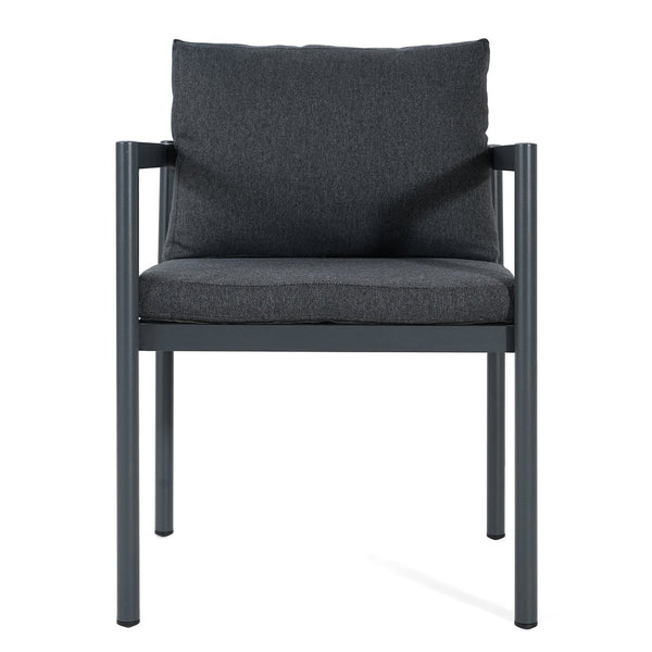 English Elm Outdoor Aluminum Patio Dining Chairs Set of 2 with Cushions Rust Proof Frame N779P369116G