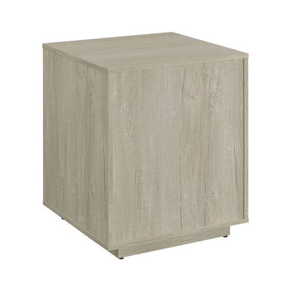 English Elm 3-drawer Contemporary Home Office File Cabinet in Whitewashed Grey with Gunmetal Pulls, Space-Saving Design B016P381096