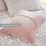 Madison Park Gia Glam/Luxury Back Print Long Fur Comforter Mini Set MP10-6211 Blush/White