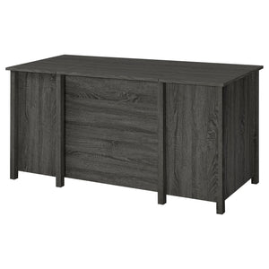 English Elm Rayna Weathered Grey Lift-Top 4-Drawer Office Desk with Easy-Glide Storage and Brushed Zinc Hardware B062P351423