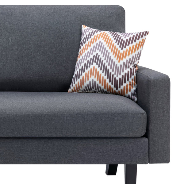 English Elm Bari Linen Upholstered Sofa with Pocket Coil Support and Solid Wood Legs for Living Room Dark Gray B2749P413201