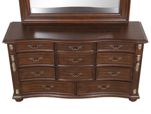 English Elm Lyon 11-Drawer Dresser with Rich Wood Veneer and Gold Accents, Fully Assembled for Instant Style Cherry 22 L x 42 W x 70 H B078P301577