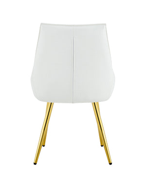 English Elm Crocodile Textured Pu Leather Accent Chair Diamond Tufted with Chrome Metal Legs W3493P456362