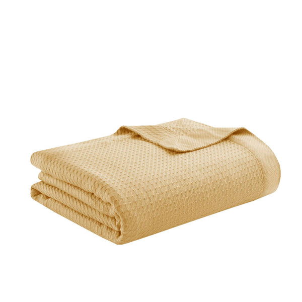 English Elm 1-piece King Cotton Woven Blanket Oeko-tex Certified Lightweight Layering Bedding B035P408329