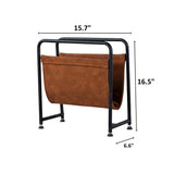 English Elm Luciano Magazine Holder Brown