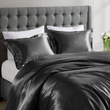 Madison Park Essentials Satin Luxury Glam/Luxury Comforter Set MPE10-1050 Black