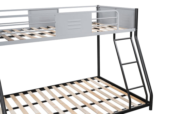 English Elm Metal Twin Over Full Bunk Bed - Heavy-Duty Steel Frame, Safety Guardrails, No Box Spring Needed! W427P154966