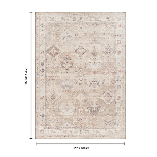 English Elm Oxford Traditional Area Rug Polyester Pile Low Profile Stain Resistant Living Room B186P428917