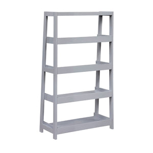 English Elm Modern Four Shelf Wooden Bookcase Vertical Storage Unit for Bedroom or Office Gray B011P460150