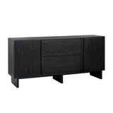 63" Minimalist Scandi Sideboard Black MAJD5DBL2 Walker Edison