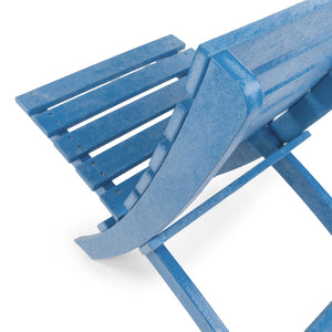 English Elm Grandcourt Recycled Hdpe Outdoor Folding Chair with Marine Grade Hardware for Patio Use Blue B2745P409671