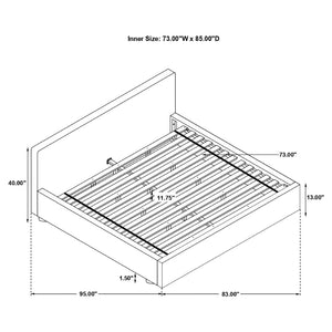 English Elm Weselyn Graphite Upholstered Platform Bed - Modern Design, Easy Assembly, Comfort For Every Style B062S00986-GIGA