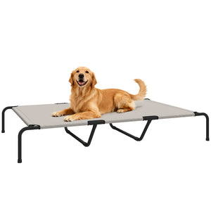 English Elm Pawhut Raised Pet Bed with Steel Frame and Breathable Mesh for Large Dogs Indoor Outdoor W2225P485635