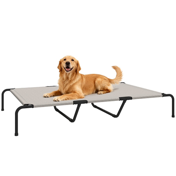 English Elm Pawhut Raised Pet Bed with Steel Frame and Breathable Mesh for Large Dogs Indoor Outdoor W2225P485635