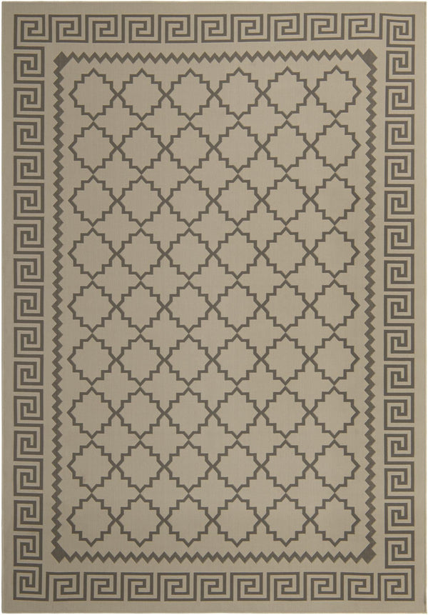 Unique Loom Outdoor Trellis Stars Machine Made Geometric Rug Gray, Silver 8' 0" x 11' 4"