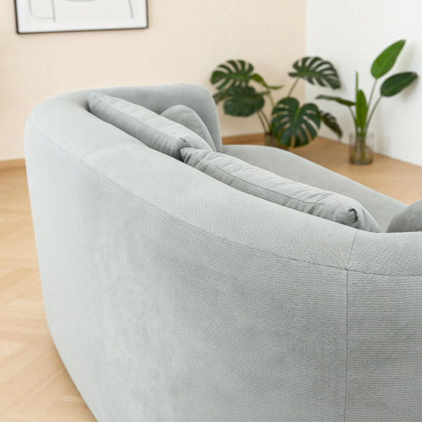 English Elm Loveseat Chenille Upholstered Sofa Compact Foam Seating for Small Apartments and Dens Gray W5385P454890