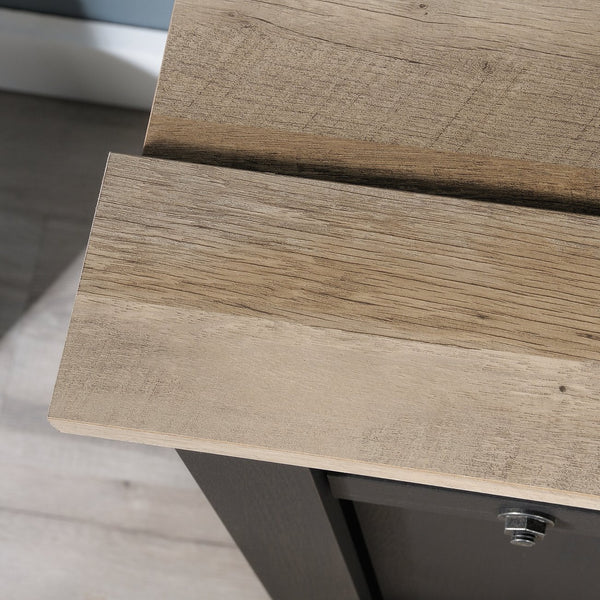 English Elm Credenza, Stylish Black Tv Stand For Up To 70" Tvs With Rustic Charm & Smart Storage Solutions B356P402772