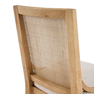 English Elm Christopher Knight Home® - Upholstered Dining Chairs Set Of 2 - Natural Cane Back & Rubberwood Legs For Modern Elegance N768P367152N