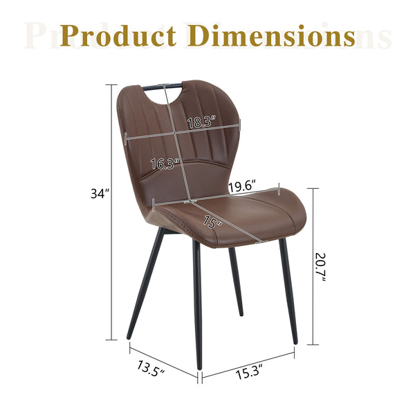 English Elm Set of 4 Olive Fabric Dining Chairs Ergonomic Cushion Black Steel Frame Modern Black+Brown W1151P454885