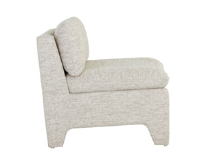 Sunpan Dallin Lounge Chair - Contemporary Design with Eye-Catching Shape and Fully Upholstered Legs Boho Oatmeal