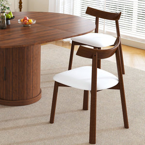 English Elm 59-inch Expandable Glass Top Dining Set Seats 8 with Upholstered Chairs X-base W2700S00113