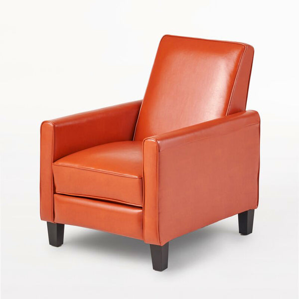 English Elm Recliner Pushback Accent Chair Floral Fabric Upholstered for Living Room Comfort 52422.00PUORG