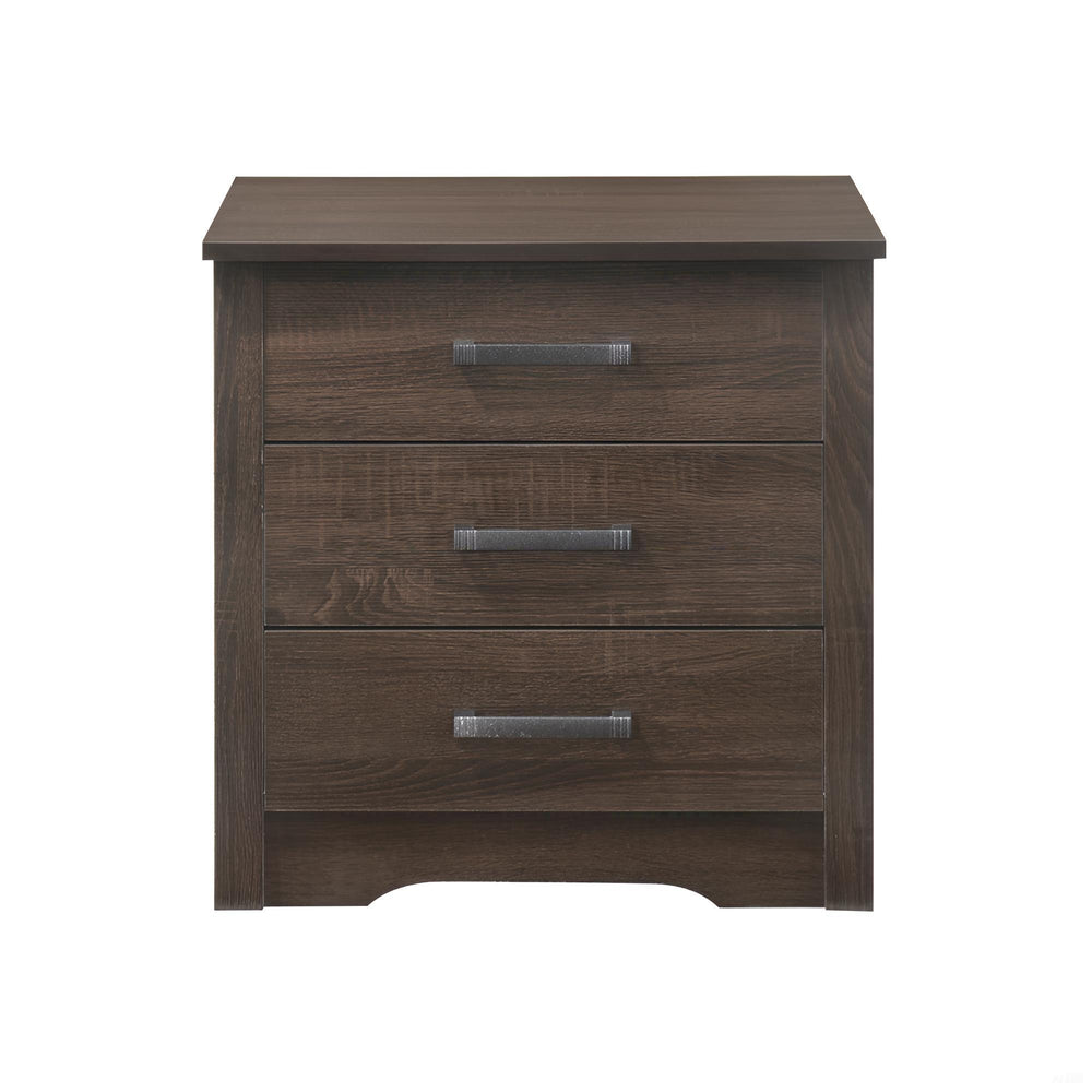 English Elm Modern Elegance Wenge Nightstand — Compact Wenge Bedside Table, Durable Particle Board, Stylish Storage B078107865