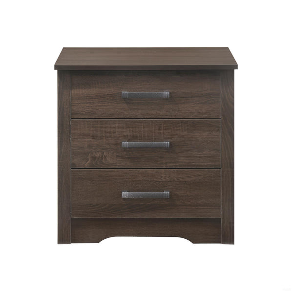 English Elm Modern Elegance Wenge Nightstand — Compact Wenge Bedside Table, Durable Particle Board, Stylish Storage B078107865