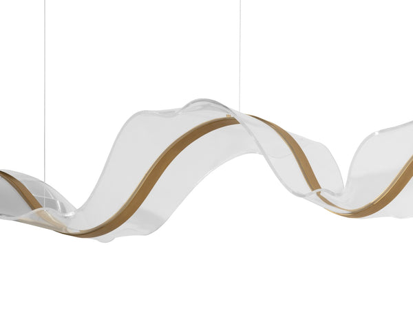 Sunpan ALUN Chandelier: Elegant Coastal-Inspired Lighting with Brushed Gold Accents for Modern Interiors 112241