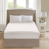 Beautyrest Cotton Casual Cotton Deep Pocket Heated Mattress Pad-20 Heat Settings BR55-3065 White