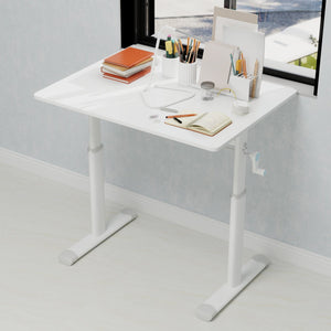 English Elm Adjustable Study Desk – Ergonomic Height-Adjustable Workstation For Kids & Adults, Compact Design W1935P338346