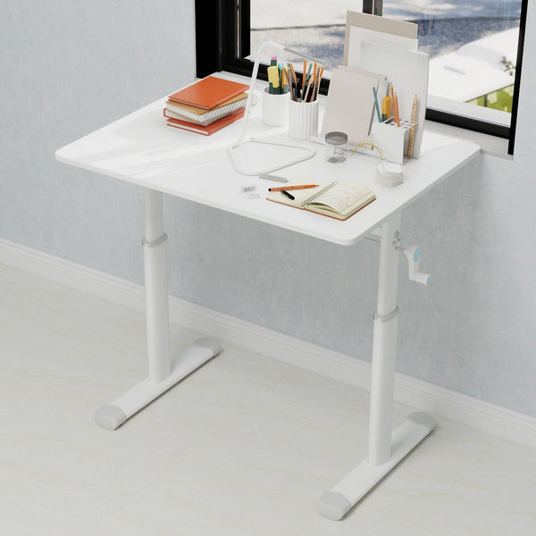 English Elm Adjustable Study Desk – Ergonomic Height-Adjustable Workstation For Kids & Adults, Compact Design W1935P338346