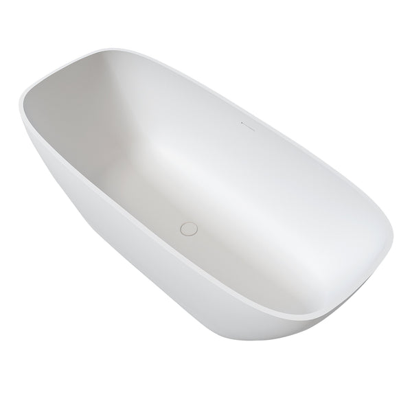 English Elm 67 Inch Freestanding Soaking Tub Eco Stone Resin Matte Finish Spa Bath Retreat T3785P353959