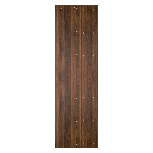 English Elm 70" Glass Display Cabinet with 5-Tier Pull-Out Shelves, Adjustable LED Lighting, Versatile Storage W331S00196
