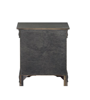 English Elm Louis Louis Philippe nightstand with two smooth-glide drawers, brushed nickel handles, durable dovetail build enhancing bedroom organization Dark Gray 27 L x 18 W x 23 H B2726P252746