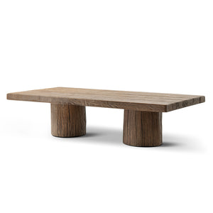 English Elm Arbor Reclaimed Elm Plinth Coffee Table Solid Wood Farmhouse Living Room Accent B2719P474446