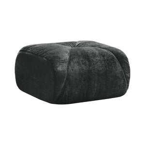 English Elm Ottoman Velvet Tufted Modular Cloud Sofa Plush High Density Foam Living Room Seating Black W714P387044