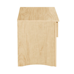 English Elm Contemporary Pine Wood Nightstand Open Shelf Drawer Bedside Table for Modern Bedrooms B011P473065