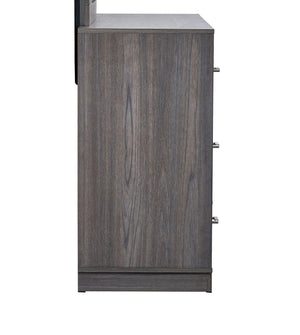 English Elm Aberdeen Six Drawer Wide Dresser Wood Grain Laminate Gunmetal Hardware Bedroom Storage B078P497933