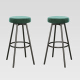 Swivel Seat Glam Bar Stool - Set of 2 Emerald TWYD7DEM Walker Edison