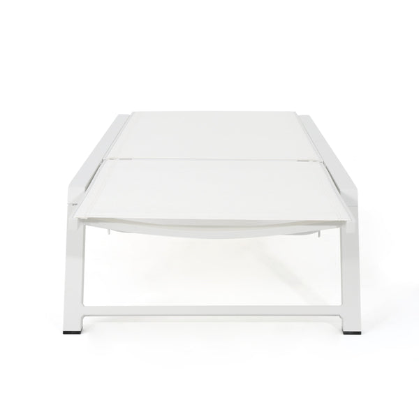 English Elm Christopher Knight Home® - Myers Chaise Lounge - Modern Outdoor Seating With Adjustable Backrest, Durable Aluminum Frame & Mesh 61407.00WWHIMP2