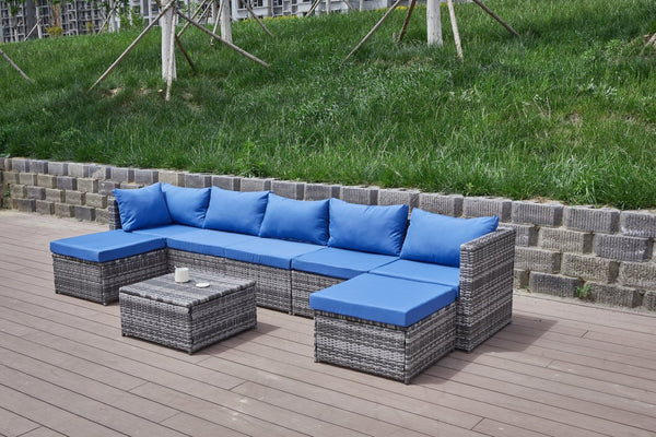 English Elm Patio Sofa With Plush Cushions - Weather-Resistant, Durable Outdoor Seating For Stylish Relaxation B205S00064-GIGA